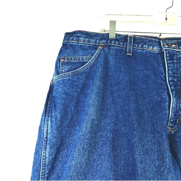 Land's End Jeans Men's 42 Raw Hem 38 Flannel Lined Farm Outdoor Utility Chore - Picture 3 of 12